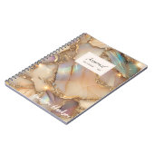 Täglich anpassbarer Beige Holographic Alcohol Ink Notizblock (Linke Seite)