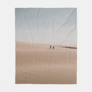TÄGLICH AUF BROWN SAND SPAZIEREN FLEECEDECKE