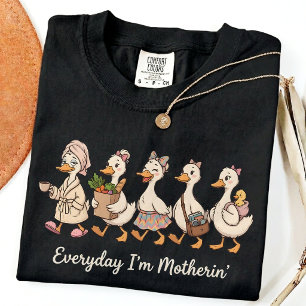 Täglich bin ich Mutter lustige Gans Mutter Leben T-Shirt