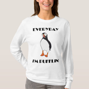 Täglich bin ich Pufflin Papageientaucher-Vogel T-Shirt