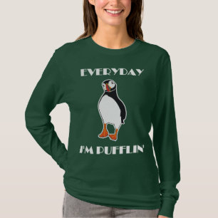 Täglich bin ich Pufflin Papageientaucher-Vogel T-Shirt