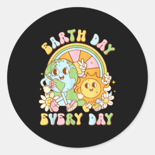 Täglich Earth Day Shirt Kinder Umwelt Erde Da Runder Aufkleber