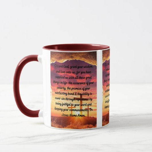 Täglich ein dankbares Gebet mit zwei Tonen Tasse (Links)