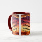 Täglich ein dankbares Gebet mit zwei Tonen Tasse (Vorderseite Links)