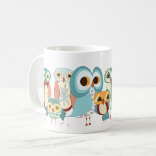 Täglich-eine-Eule-Retro-Eulen-Tasse Kaffeetasse