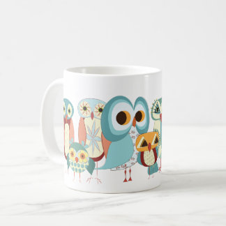 Täglich-eine-Eule-Retro-Eulen-Tasse Kaffeetasse