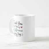 Täglich einen Unterschied machen Personalisiert Kaffeetasse (Vorderseite Links)