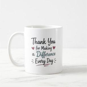 Täglich einen Unterschied machen Personalisiert Kaffeetasse