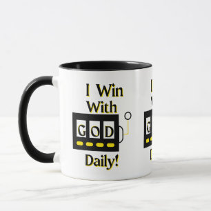 Täglich gewinne ich mit Gott die zweitönige Tasse