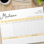 Täglich guter Habit Tracker Motivierend Skriptname Notizblock<br><div class="desc">Erstellen Sie eine Gewohnheitsliste, um gute Gewohnheiten und gesunden Lebensstil mit diesem benutzerdefinierten Gewohnheitsüberwacher zu schaffen. Personalisieren Sie mit dem Namen und Ihrem eigenen Angebot am Ende, oder behielt Sie das motivierend Zitat, das derzeit vorhanden ist. Wie funktioniert das? Kreuzen Sie den Monat Ihrer Verfolgung, schreiben Sie die Gewohnheiten, an...</div>