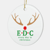 Täglich ist Weihnachten Rund Ornament (Links)