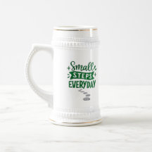 Täglich kleine Schritte Inspirierende Tasse