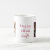 Täglich mit dir Rosa Geschenkbox Foto Tasse (Mittel)