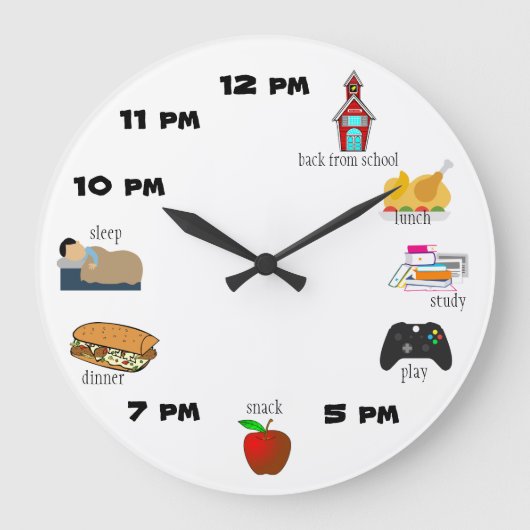 täglich pm große wanduhr (Vorderseite)