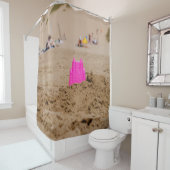 Täglich rosa Schlossspielzeug an Land Duschvorhang (Beispiel)