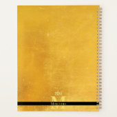 Täglich Schwarz und Wetter Gold-Monogramm Planer (Rückseite)