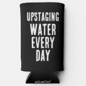 Täglich sonniges Hochwasser - Schwarz & Weiß Selters Dosenkühler (Vorderseite)