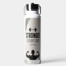 Täglich stärker Fitness-Wasserflasche