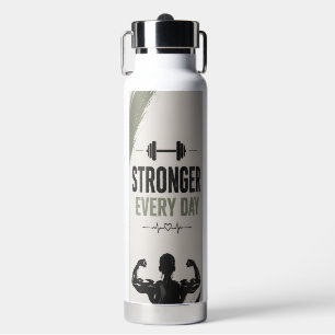 Täglich stärker Fitness-Wasserflasche Trinkflasche