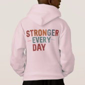 "Täglich stärker": Hoodie (Rückseite)