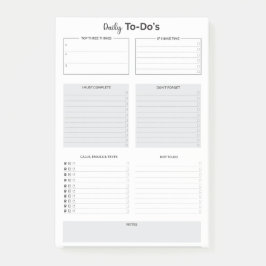 Täglich - To - Do-List Post-it Klebezettel