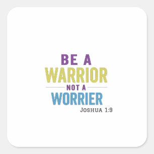 Täglich vor den Herausforderungen des Lebens stehe Quadratischer Aufkleber