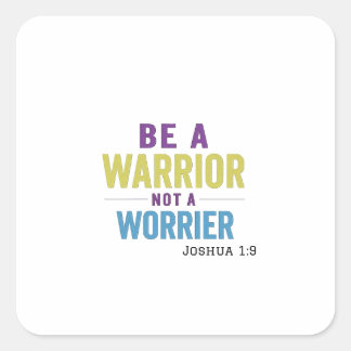 Täglich vor den Herausforderungen des Lebens stehe Quadratischer Aufkleber