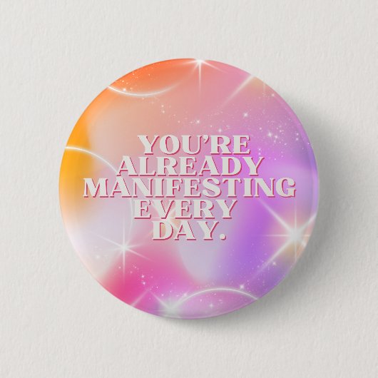 Tägliche Affirmation, Gesetz der Anziehung, Motivi Button (Vorderseite)