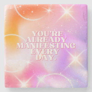 Tägliche Affirmation, Gesetz der Anziehung, Motivi Steinuntersetzer
