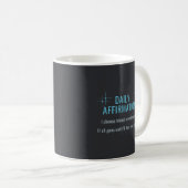 Tägliche Affirmation, ich wähle Freunde, die mich Kaffeetasse (VorderseiteRechts)