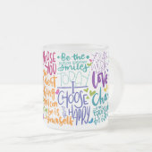 Tägliche Affirmation Mattglastasse (VorderseiteRechts)