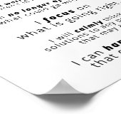 Tägliche Affirmationen | Inspiration Zitat Poster (Ecke)