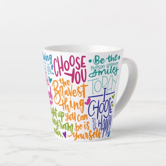 Tägliche Affirmationen Milchtasse (Rechte Ecke)