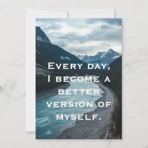 Tägliche Affirmations-Motivationskarte Feiertagskarte