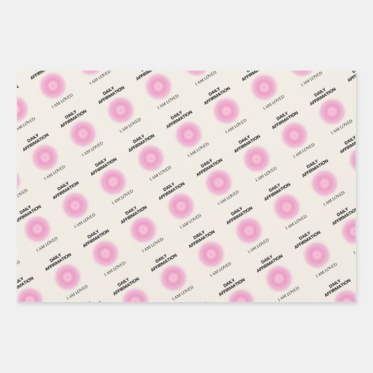 Tägliche Bejahung, positive Bejahung, spirituelle Geschenkpapier Set (Vorderseite)