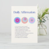 tägliche Bestätigung Einladung (Stehend Vorderseite)