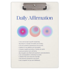 tägliche Bestätigung Klemmbrett