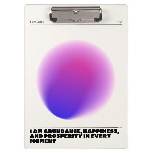 tägliche Bestätigung Klemmbrett (Vorderseite)