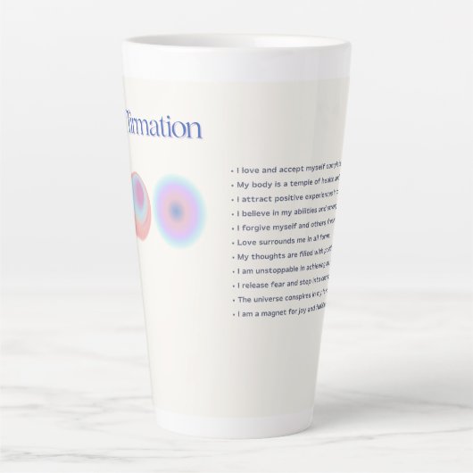 tägliche Bestätigung Milchtasse (Vorderseite)