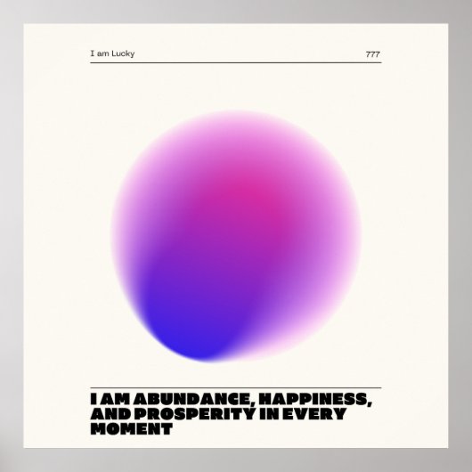 tägliche Bestätigung Poster (Vorne)