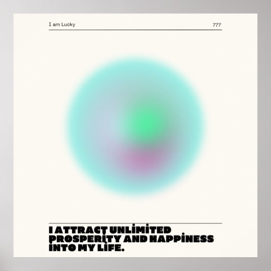 tägliche Bestätigung Poster (Vorne)