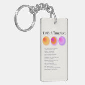 tägliche Bestätigung Schlüsselanhänger (Vorderseite links)