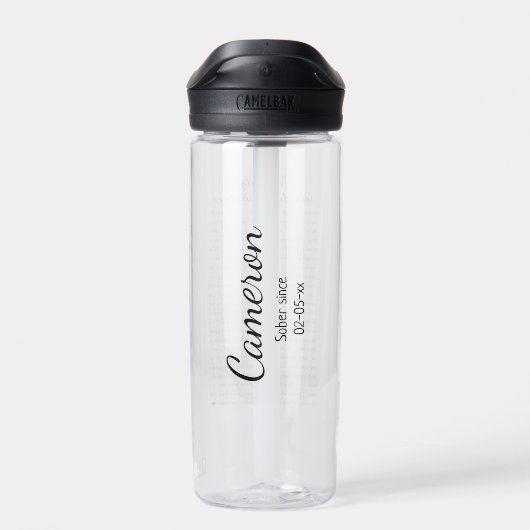 Tägliche Beweiserkennung Personalizable-Name Trinkflasche (Rückseite)
