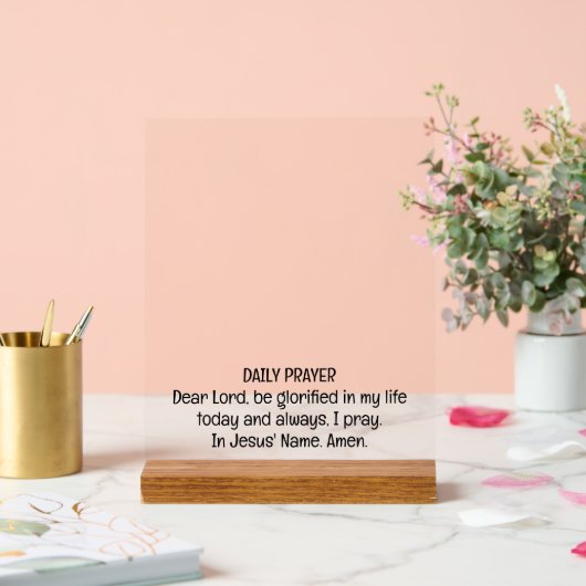 TÄGLICHE BIBLE AFFIRMAS Christlich anpassbar Acrylschild (Hochzeit)