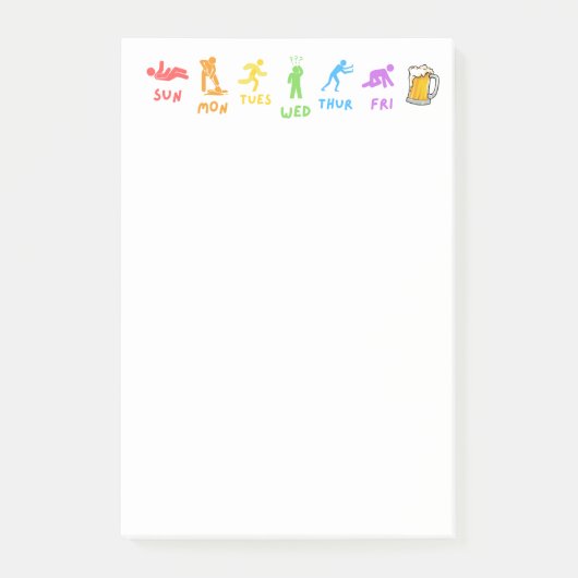 Tägliche Crawling-Memos Post-it Klebezettel (Vorderseite)