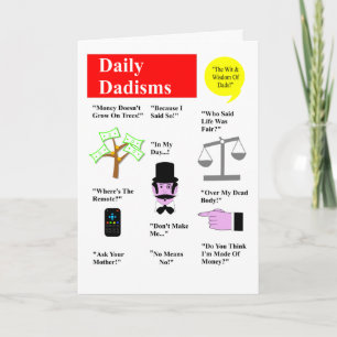 Tägliche Dadisms Gruß-Karte Karte