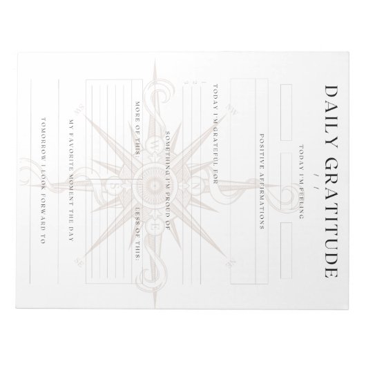 Tägliche Dankbarkeit & Mood Tracker Notizblock (Vorderseite)