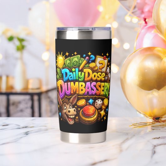 Tägliche Dosis Dummheit-Thermalbecher Thermobecher (Bachelor Party (gedreht))