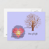 Tägliche Erinnerung - Baum des Lebens Postkarte (Vorne/Hinten)