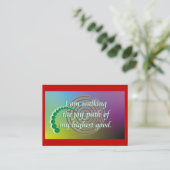 Tägliche Erinnerung - Freude-Weg Terminkarte (Stehend Vorderseite)